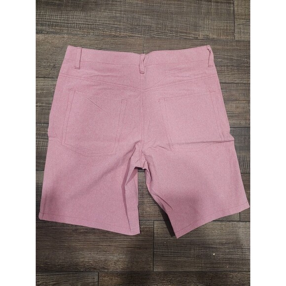 Cat & Jack Size 18  Flat Front Quick Dry Salmon Pink Stretch Chino Shorts - Picture 4 of 5